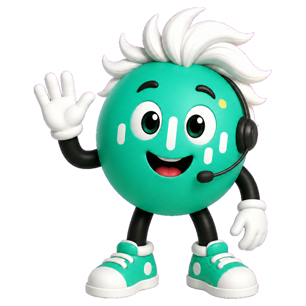 zep with a headset answering support requests as an AI chatbot