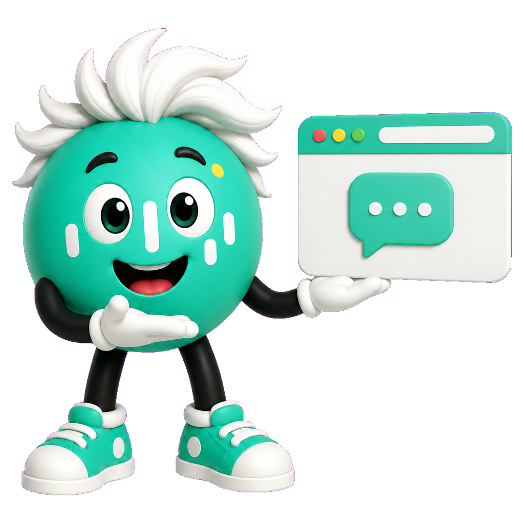 zep presenting a website window with an AI chatbot
